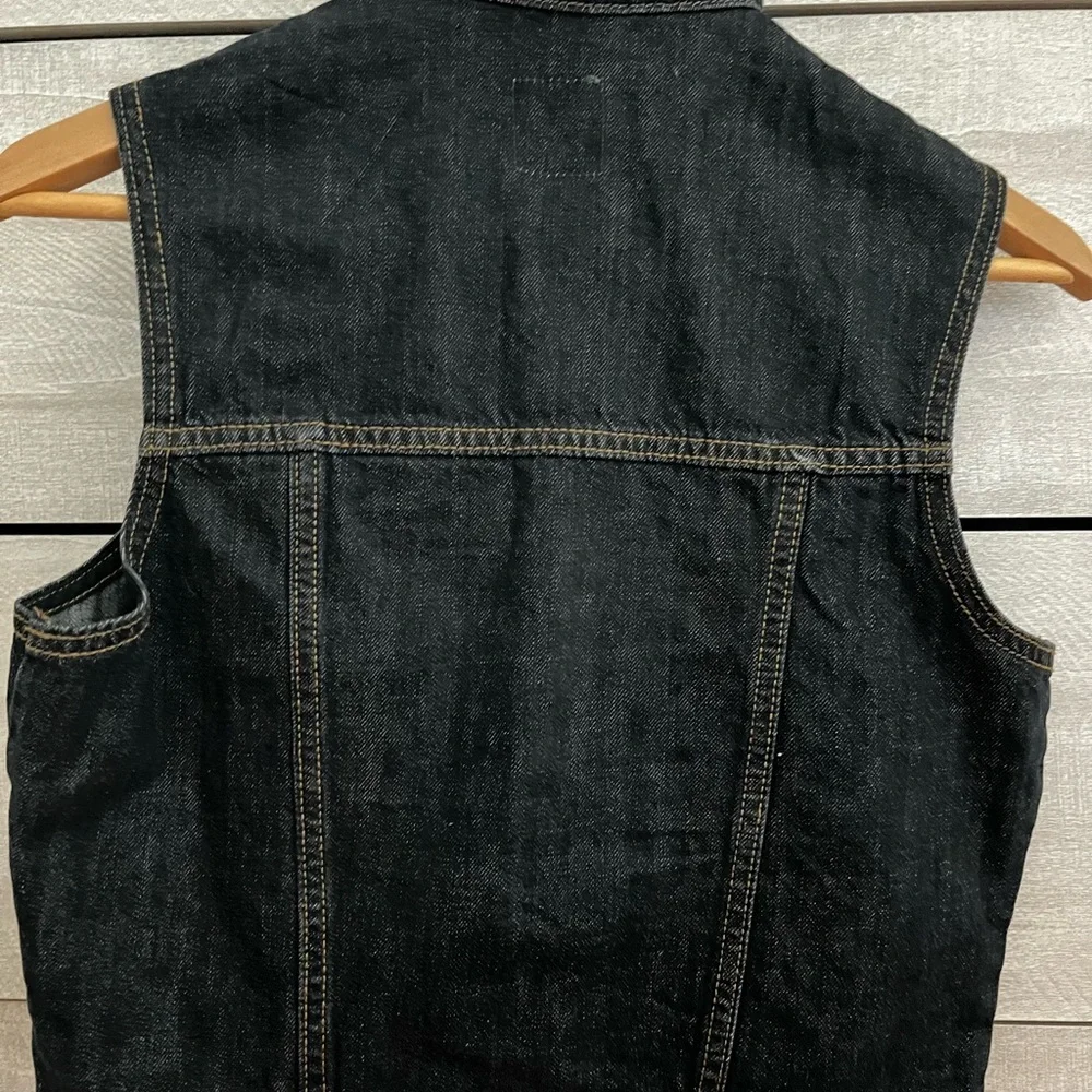 Wild Fable Dark Denim Crop Vest - Picture 2 of 3